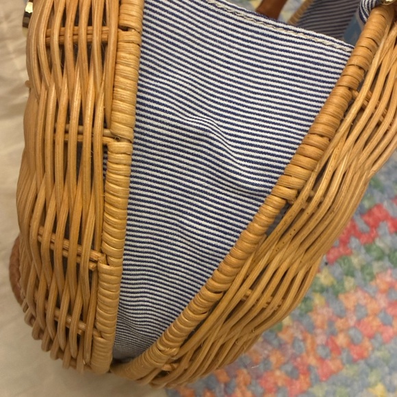 J. McLaughlin Romina Round Basket Wicker Purse, NWT - Picture 6 of 10